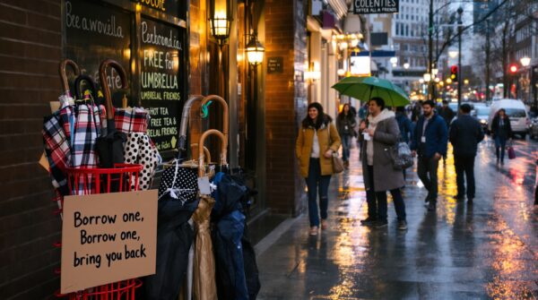 They Were Lost Umbrellas – A Storm Turned Them Into a Citywide Kindness Chain